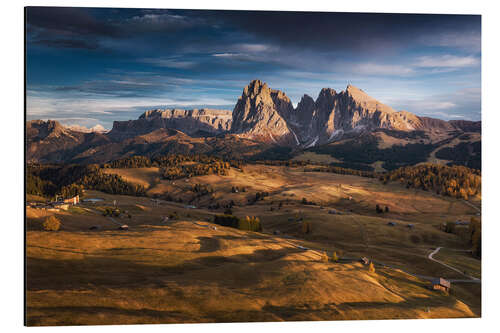 Tableau en aluminium Dolomites en automne