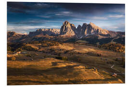 Foam board print Dolomites in autumn