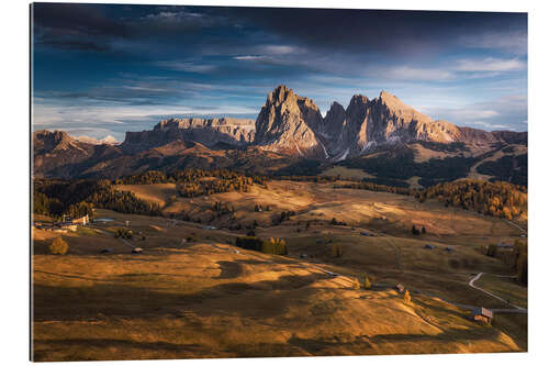 Quadro em plexi-alumínio Dolomites in autumn