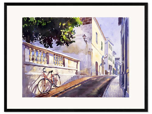 Framed art print The red bike