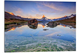 Gallery Print Das Matterhorn spiegelt sich im Stellisee