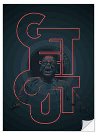 Selvklebende plakat Get out