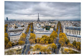 Foam board print Eiffel tower in autumn