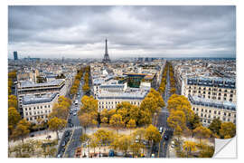 Sticker mural Tour Eiffel en automne