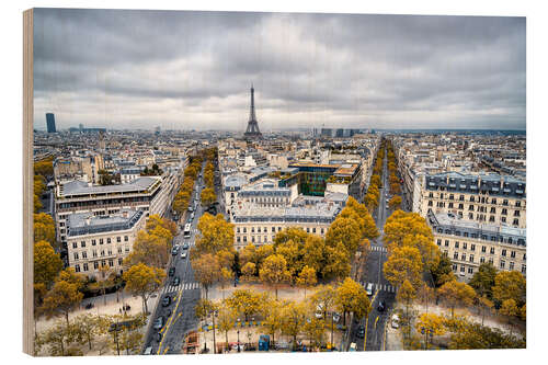 Quadro de madeira Eiffel tower in autumn