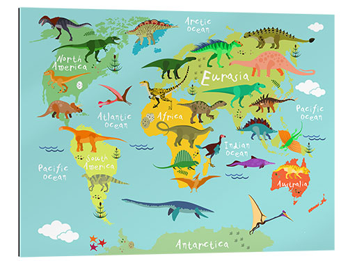 Gallery print Dinosaur Worldmap