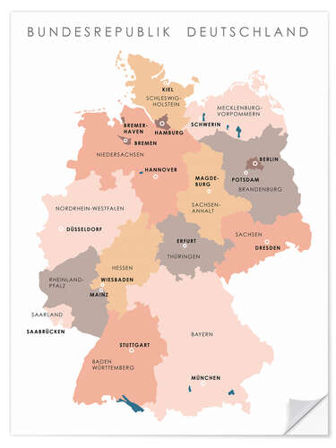 Sisustustarra Federal states and capital cities of the federal republic of Germany