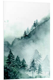 Foam board print Abstract Forest in Mountains