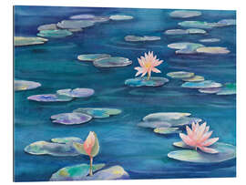 Quadro em plexi-alumínio Water Lilies