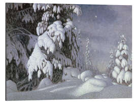 Magnettafel Winter Mondschein