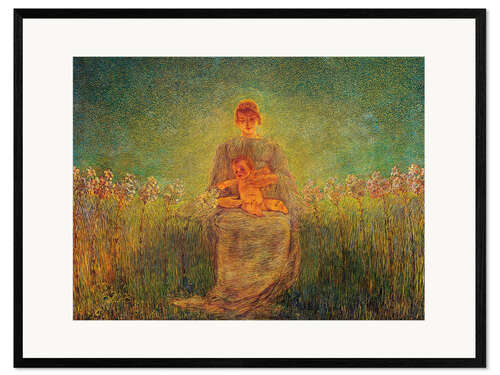 Gerahmter Kunstdruck Madonna der Lilien