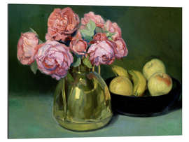 Aluminium print Still life of flowers and fruits