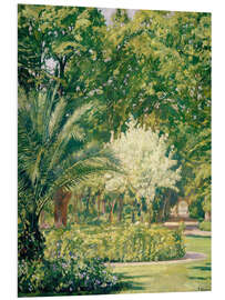 Foam board print Bright green botanic garden