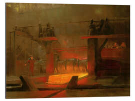 Magnettafel Arbeiter im Walzwerk