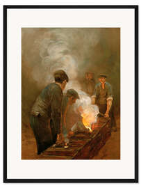 Gerahmter Kunstdruck Kupfergießerei