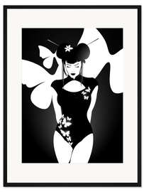 Gerahmter Kunstdruck Eingewickelt in Schmetterlinge