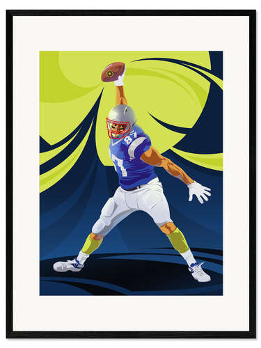 Kehystetty taidepainatus American Football