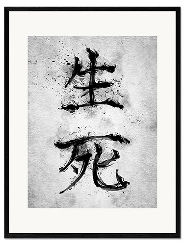 Ingelijste kunstdruk Characters - life and death
