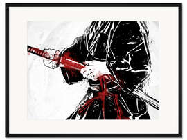 Gerahmter Kunstdruck Katana Man