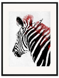 Gerahmter Kunstdruck Zebra