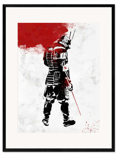 Ingelijste kunstdruk Samurai Warrior