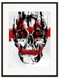 Gerahmter Kunstdruck Tintenschädel