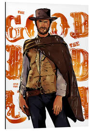 Tableau en aluminium The Good, the Bad and the Ugly