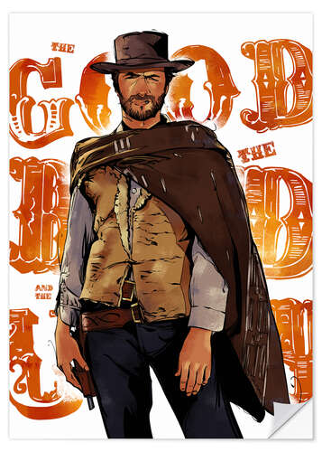 Selvklæbende plakat The Good, the Bad and the Ugly