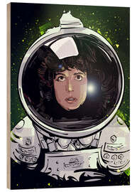 Wood print Ellen Ripley