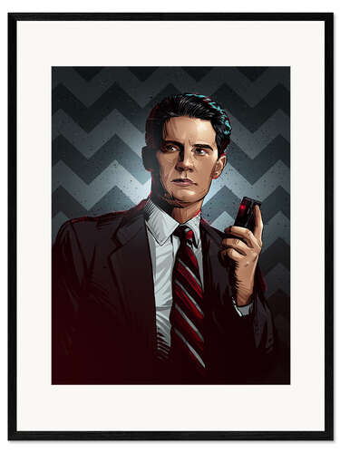 Plakat artystyczny premium w ramie Twin Peaks