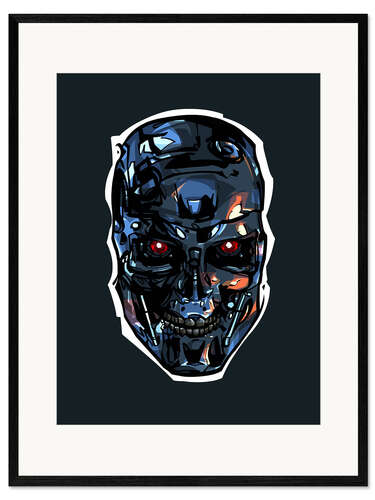 Gerahmter Kunstdruck Terminator Kopf