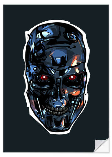 Naklejka na ścianę Terminator head