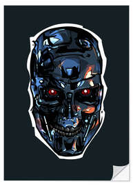 Selvklebende plakat Terminator head