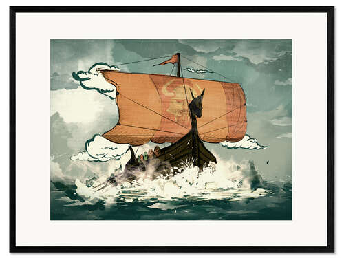 Plakat artystyczny premium w ramie The path of Odin