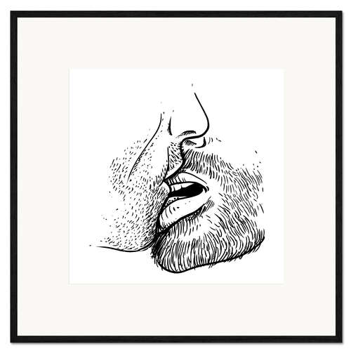 Ingelijste kunstdruk The Kiss