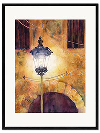 Framed art print Old lantern in Venice