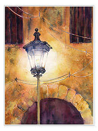 Poster Vieux lampadaire à Venise