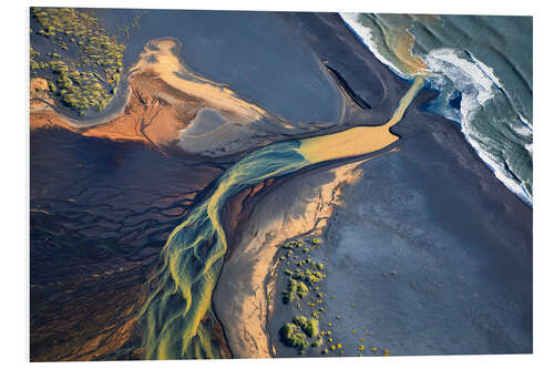 Tableau en PVC Delta du fleuve, Islande