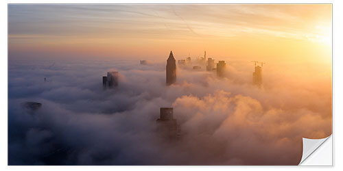 Autocolante decorativo Frankfurt am Main in the fog