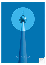 Selvklebende plakat Berlin TV Tower I