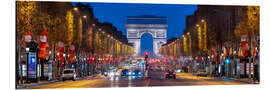 Aluminiumtavla Champs Elysees and Arc de Triomphe in Paris