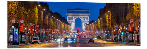 Tableau en plexi-alu Champs-Élysées et Arc de Triomphe à Paris