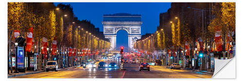 Wall sticker Champs Elysees and Arc de Triomphe in Paris