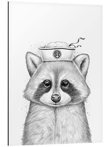 Aluminium print Raccoon sailor