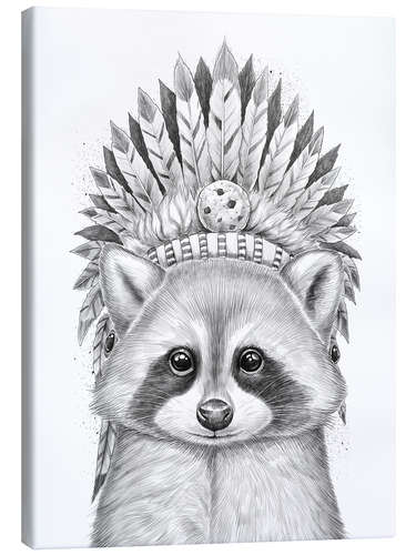 Canvas print Raccoon chief