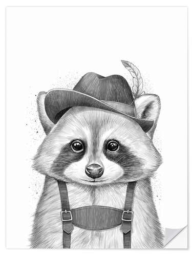 Naklejka na ścianę Raccoon from Bavaria