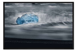 Gerahmter Kunstdruck Ein Eisberg in den Wellen