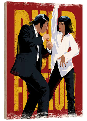 Wood print Pulp Fiction Dance