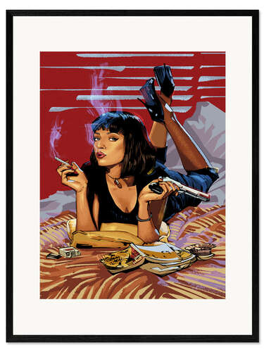Inramat konsttryck Pulp Fiction
