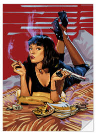 Selvklebende plakat Pulp Fiction